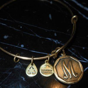 Alex And Ani Letter M Charm Retired Gold Russian B
